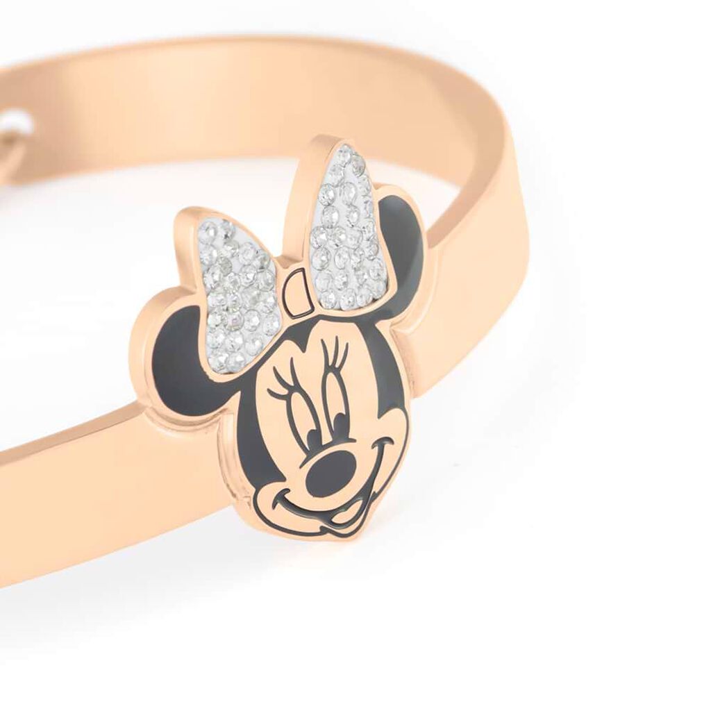 Bangle Mickey Mouse & Friends Acciaio Rosa Cristallo - Bracciali Rigidi Donna | Stroili