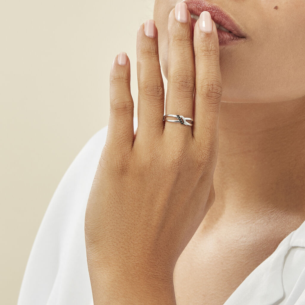 Anello Fascia Sophia Oro Bianco Diamante - Anelli con Pietre Donna | Stroili
