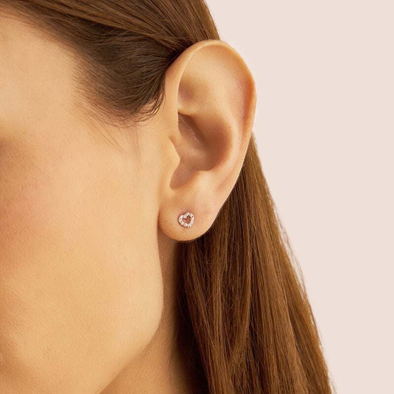 Orecchini Lobo Claire Oro Bianco Cubic Zirconia - Orecchini a Lobo Donna | Stroili