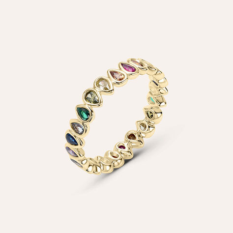 Anello Fantasia Golden Dream Placcato Oro Giallo Cristallo - Anelli con Pietre Donna | Stroili