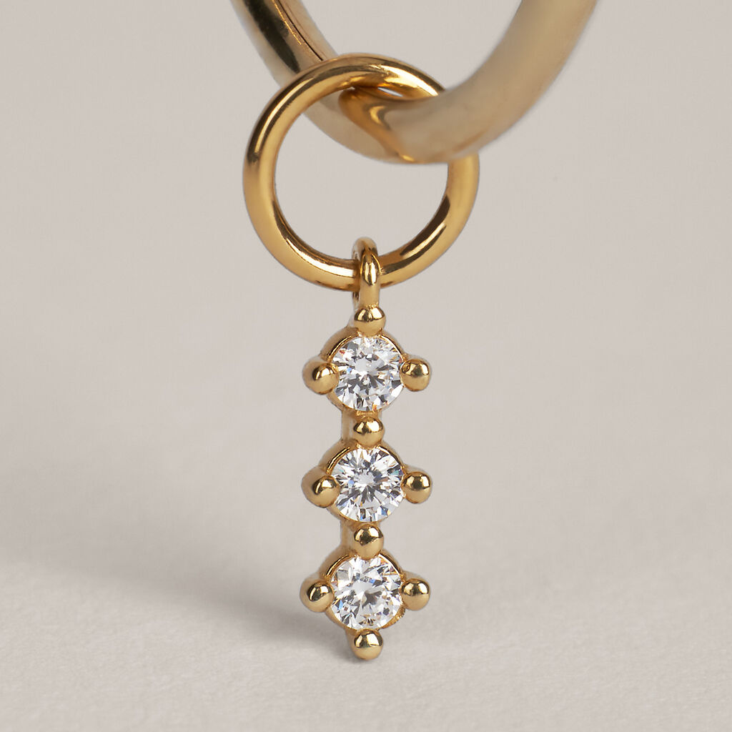 Charm Trilogy Toujours Oro Giallo Cubic Zirconia - Orecchini Componibili Donna | Stroili