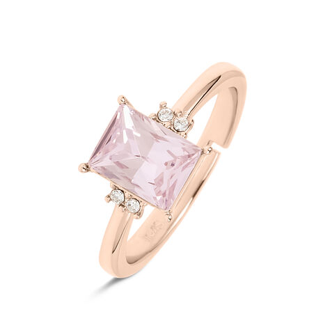 Anello Solitario Violet Ottone Rosa Cristallo - Anelli con Pietre Donna | Stroili