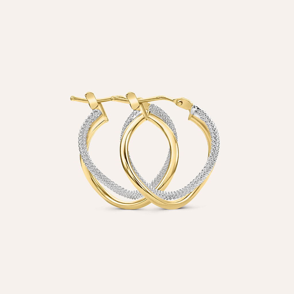 Orecchini A Cerchio Gold Essence Oro Bicolore - Orecchini a Cerchio Donna | Stroili