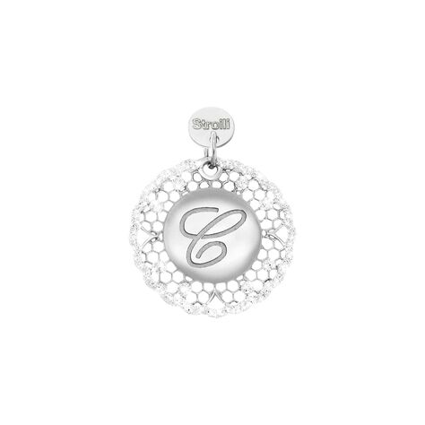 Charm in argento rodiato e glitter - Charms Donna | Stroili