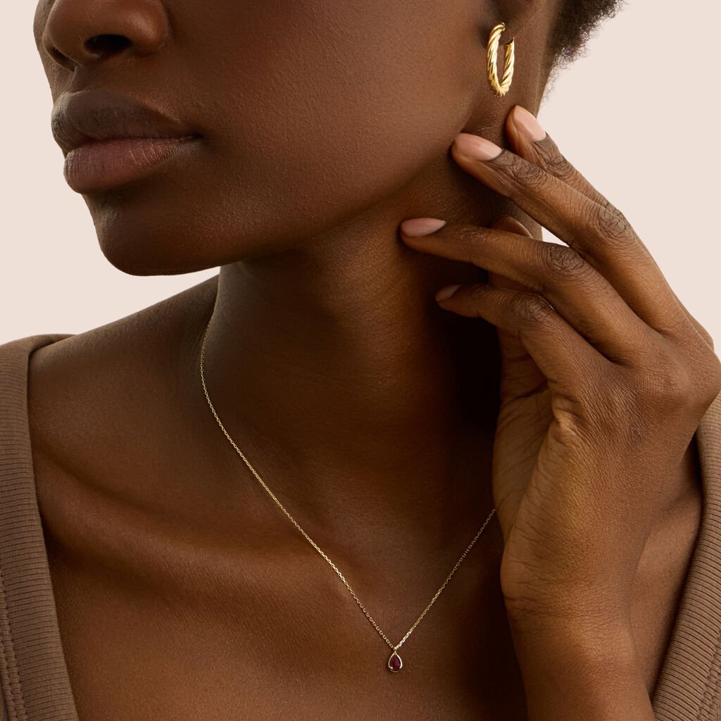 Collana Punto Luce Charlotte Oro Giallo Rubino