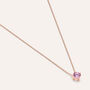 Collana Punto Luce Silver Rainbow Argento Rosa Cubic Zirconia