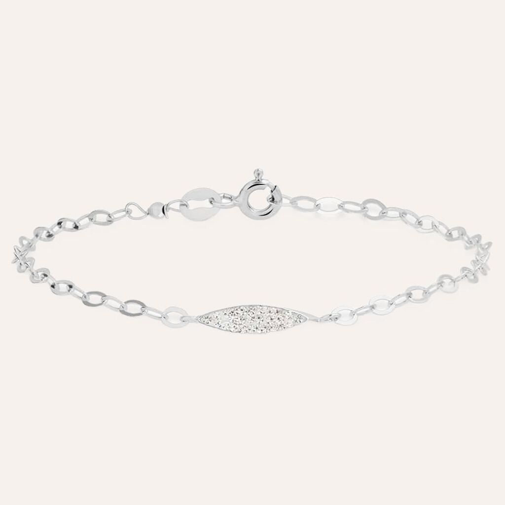 Bracciale Christelle Oro Bianco Cristallo