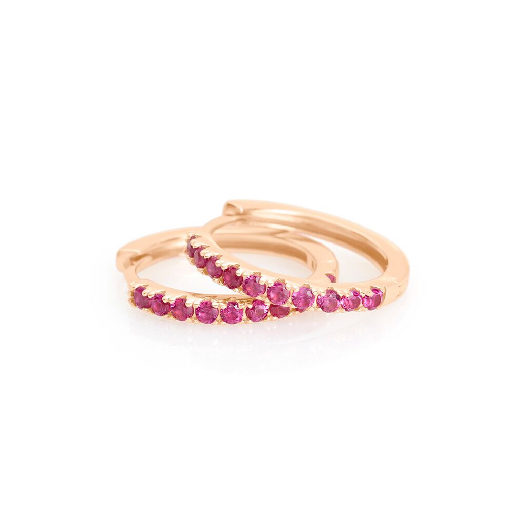 Orecchini A Cerchio Silver Rainbow Argento Rosa Cubic Zirconia - Orecchini a Cerchio Donna | Stroili