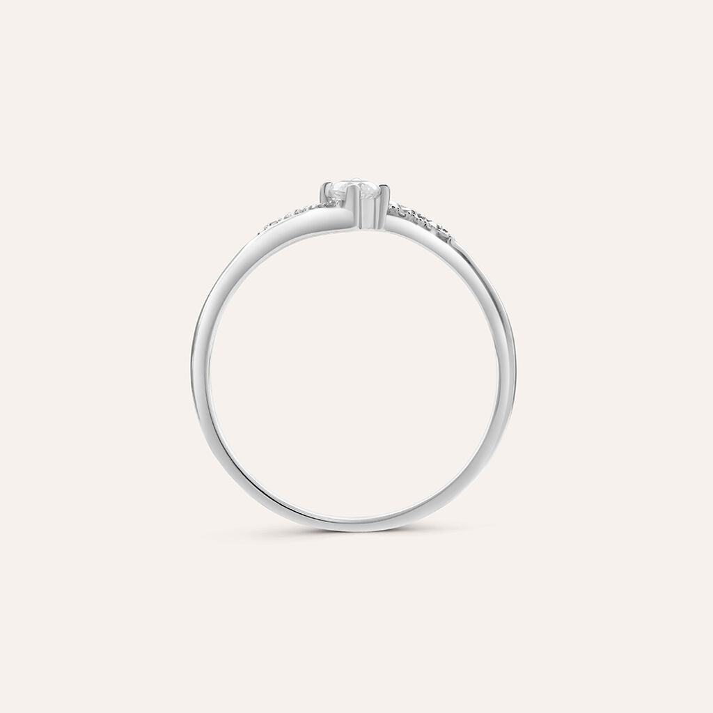 Anello Solitario Grace Oro Bianco Diamante - Anelli con Pietre Donna | Stroili