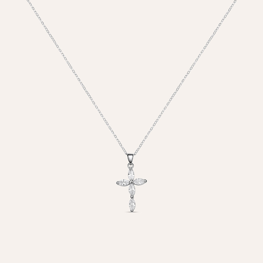 Collana Silver Elegance Argento Rodiato Cubic Zirconia