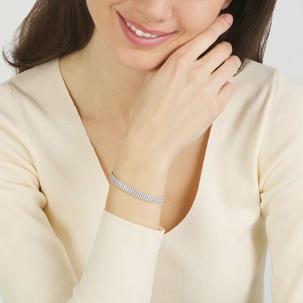Bracciale Tennis Silver Elegance Argento Rodiato Cubic Zirconia - Bracciali Tennis Donna | Stroili