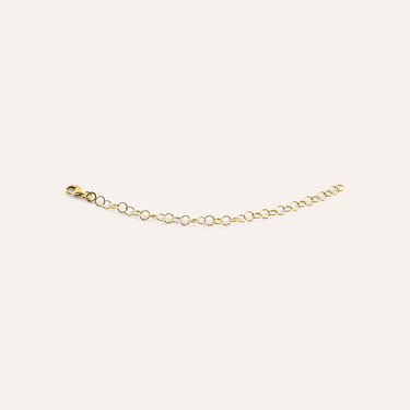 Allungo rolo oro giallo con anello a molla per bracciali e collane 10cm