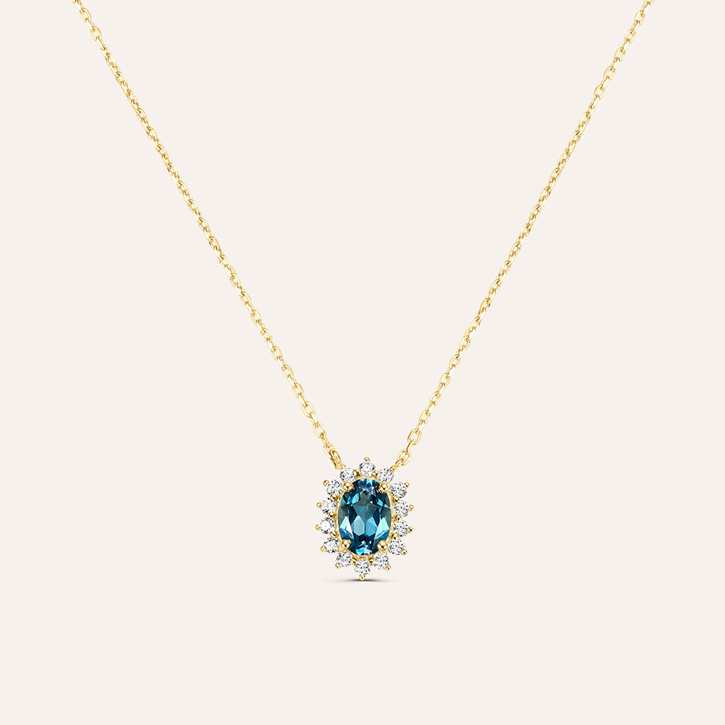 Collana Am&eacute;lie Oro Giallo Topazio Cubic Zirconia