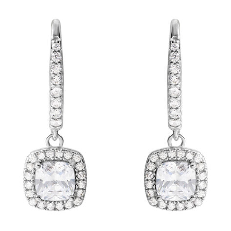 Orecchini Lobo Silver Elegance Argento Rodiato Cubic Zirconia - Orecchini a Lobo Donna | Stroili
