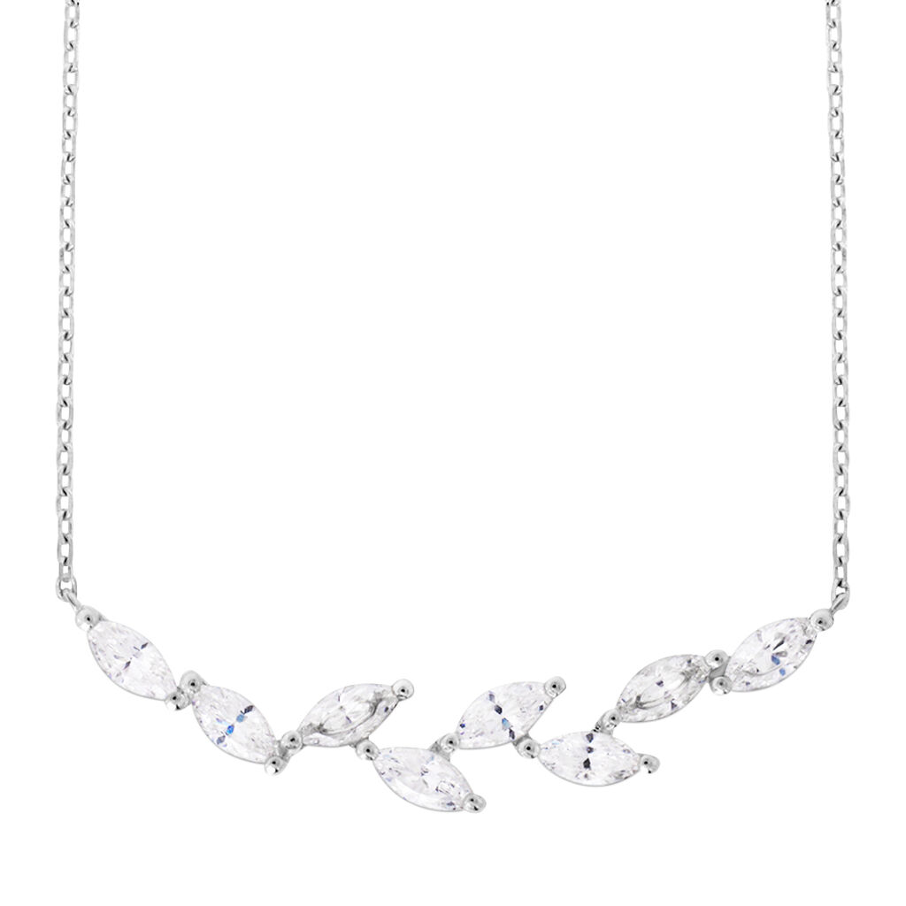 Collana Claire Oro Bianco Cubic Zirconia - Collane Donna | Stroili