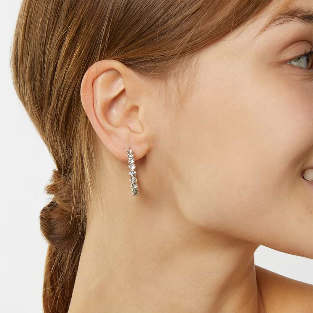 Orecchini A Cerchio Romantic Shine Metallo Cristallo - Orecchini a Cerchio Donna | Stroili