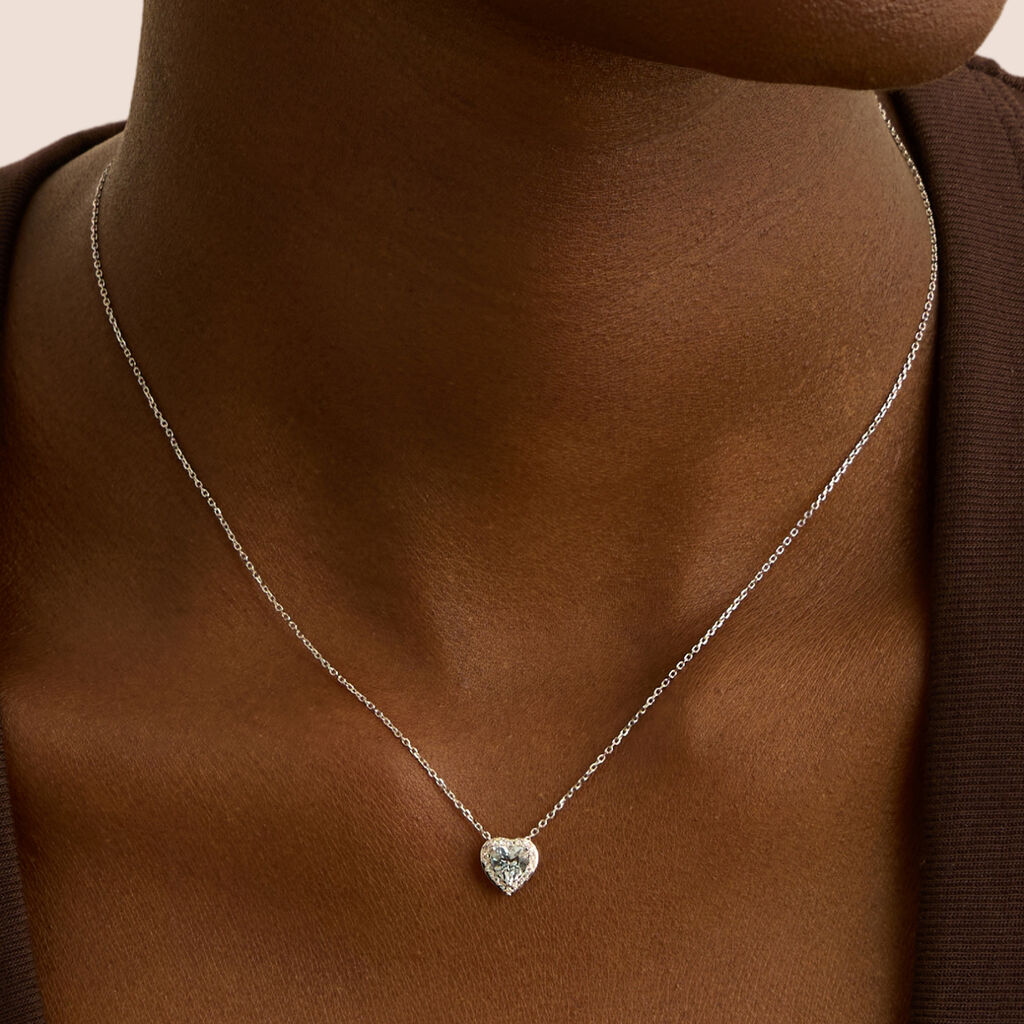 Collana Jasmine Oro Bianco Acquamarina Diamante - Collane Donna | Stroili