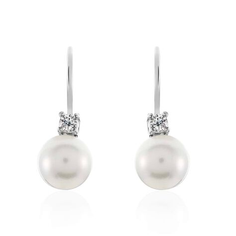 Orecchini Pendenti Silver Pearls Argento Rodiato Perla sintentica Cubic Zirconia - Orecchini Pendenti Donna | Stroili