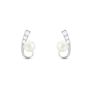 Orecchini Lobo Silver Pearls Argento Rodiato Perla sintentica Cubic Zirconia