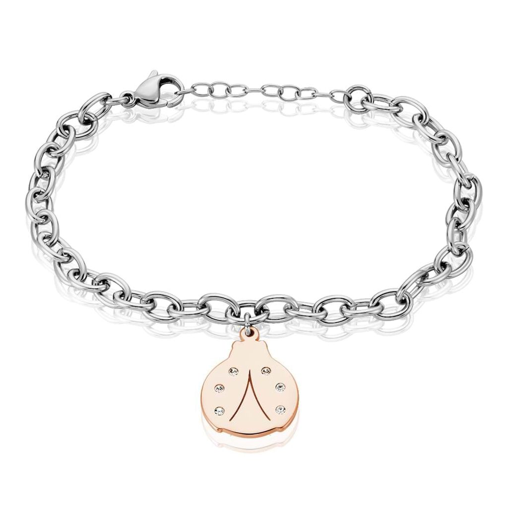 Bracciale in acciaio bicolore e strass con charm CoccinellaCollana in argento dorato con ciondolo Croce - Bracciali Donna | Stroili