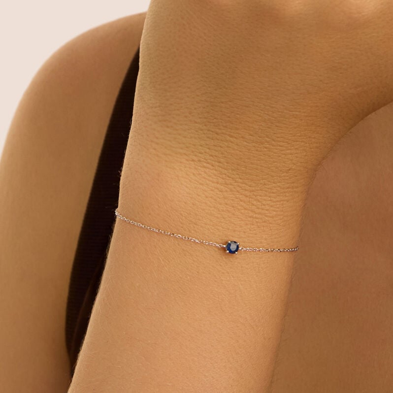 Bracciale Punto Luce Charlotte Oro Bianco Zaffiro - Bracciali Donna | Stroili