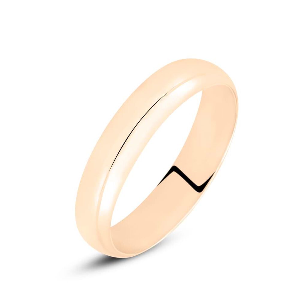 Fede Mantovana Leggera 4 mm Oro Rosa - Anelli con Incisione Unisex | Stroili