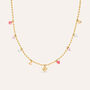 Collana Radiance Acciaio Dorato Cristallo