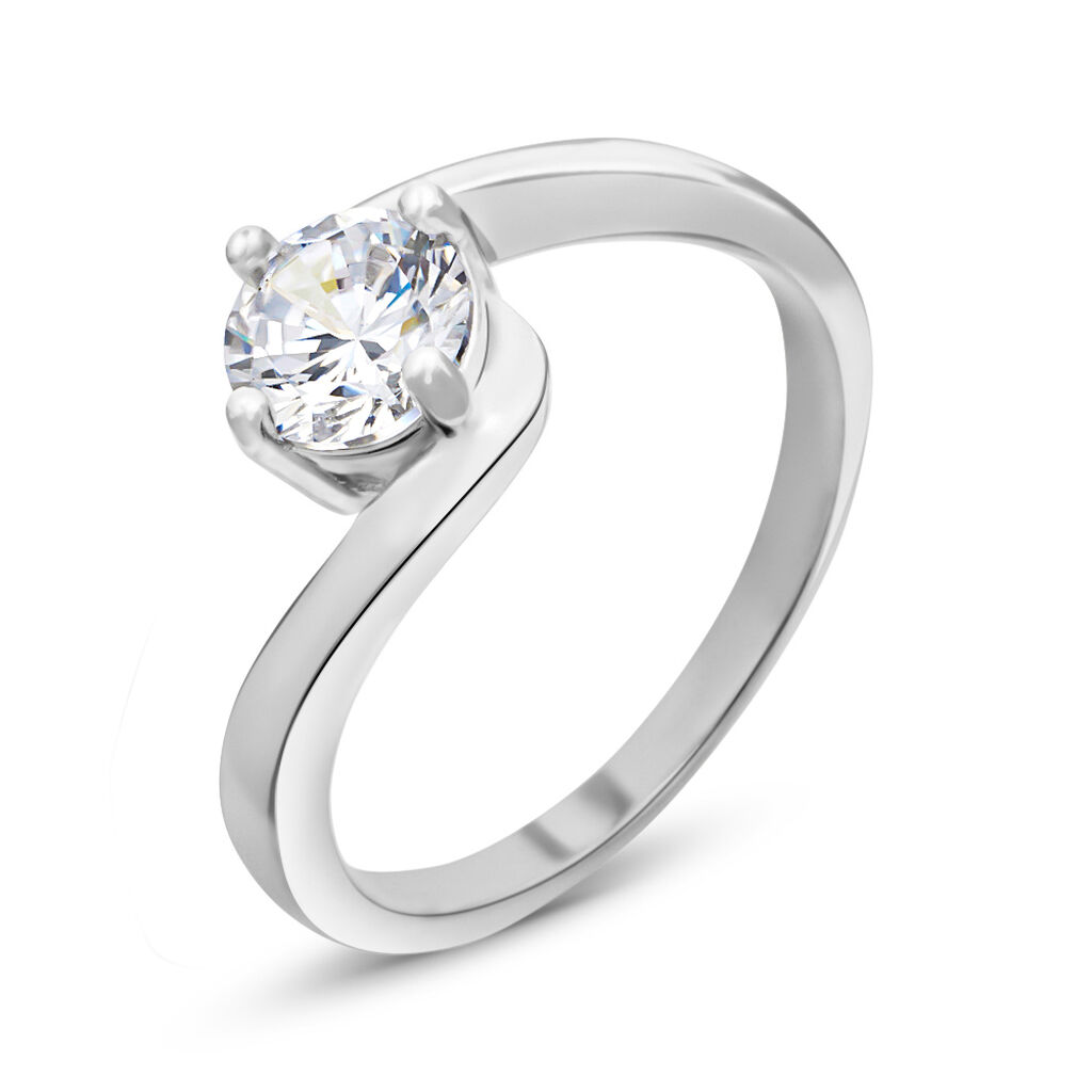 Anello Solitario Silver Elegance Argento Rodiato Cubic Zirconia - Anelli con Pietre Donna | Stroili