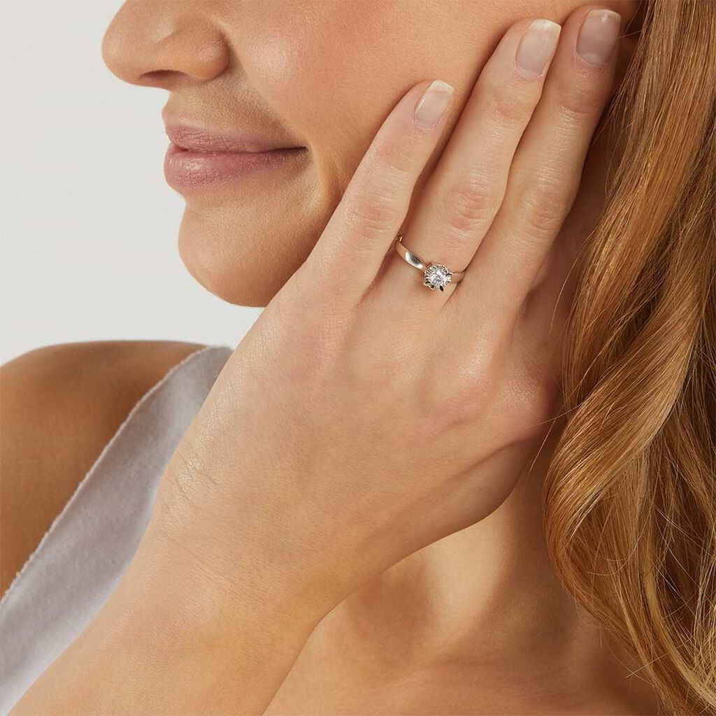 Anello Solitario Diamazing Oro Bianco Diamante - Anelli con Pietre Donna | Stroili