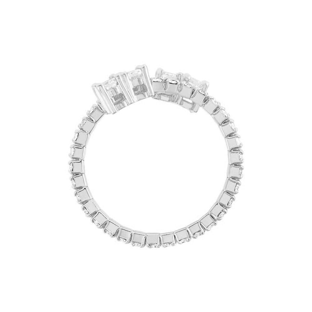 Anello in metallo rodiato e strass - Anelli Donna | Stroili
