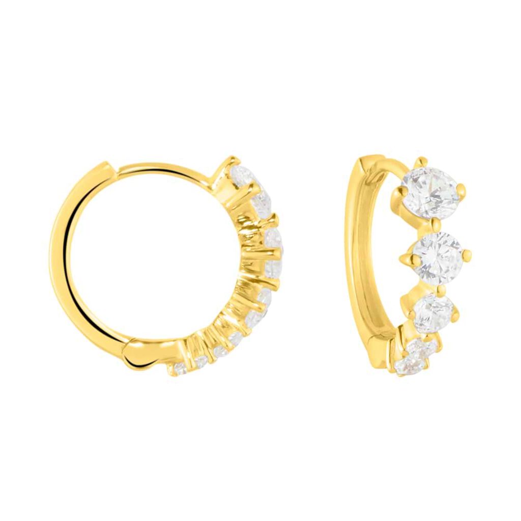 Orecchini A Cerchio Claire Oro Giallo Cubic Zirconia - Orecchini a Cerchio Donna | Stroili