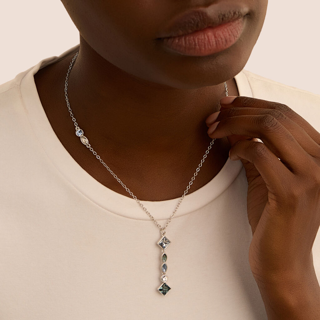 Collana Violet Ottone Cristallo