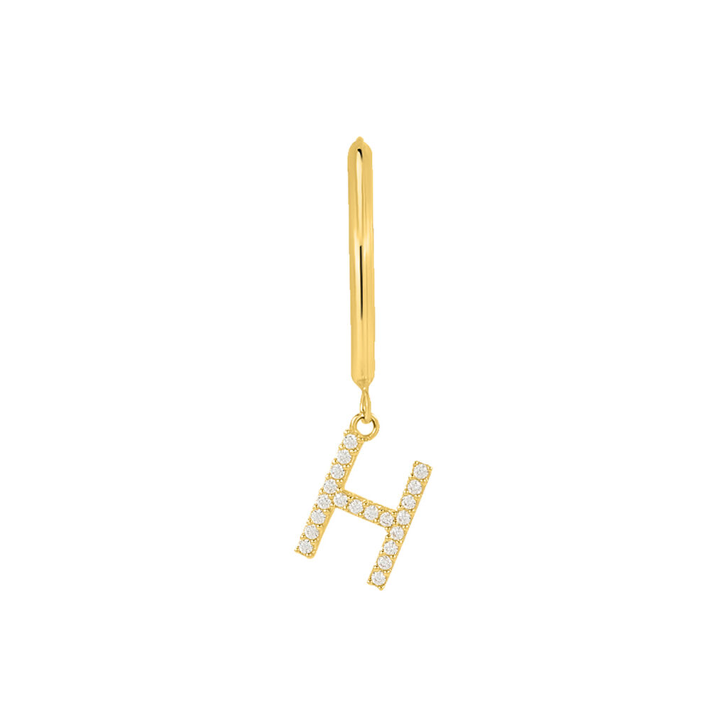 Mono Orecchino A Cerchio Toujours Oro Giallo Cubic Zirconia - Mono Orecchino Donna | Stroili