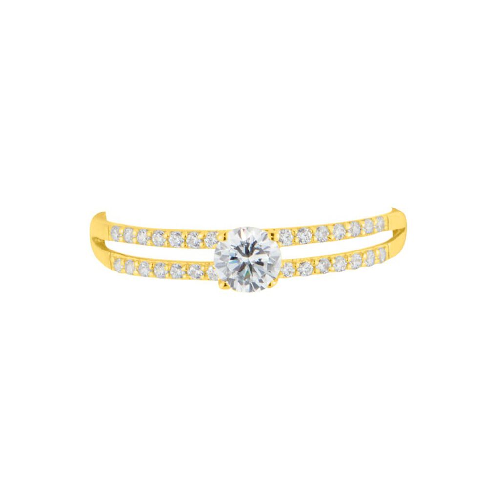 Anello Solitario Claire Oro Giallo Cubic Zirconia - Anelli con Pietre Donna | Stroili