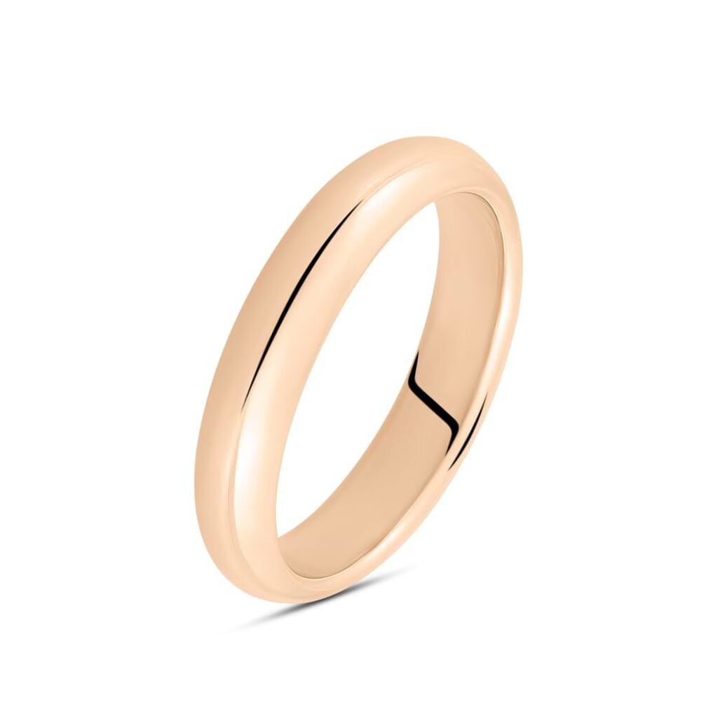 Fede Classica Leggera 4.5 mm Oro Rosa - Anelli con Incisione Unisex | Stroili