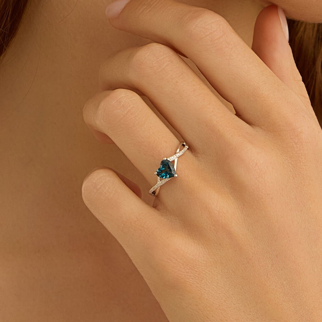 Anello Solitario Amélie Oro Bianco Topazio Cubic Zirconia - Gioielli Donna | Stroili