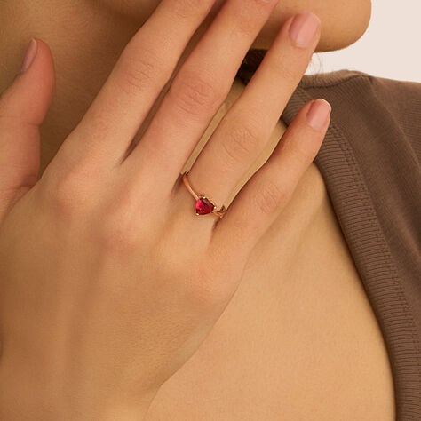 Anello Solitario Silver Rainbow Argento Rosa Cubic Zirconia - Anelli con Pietre Donna | Stroili