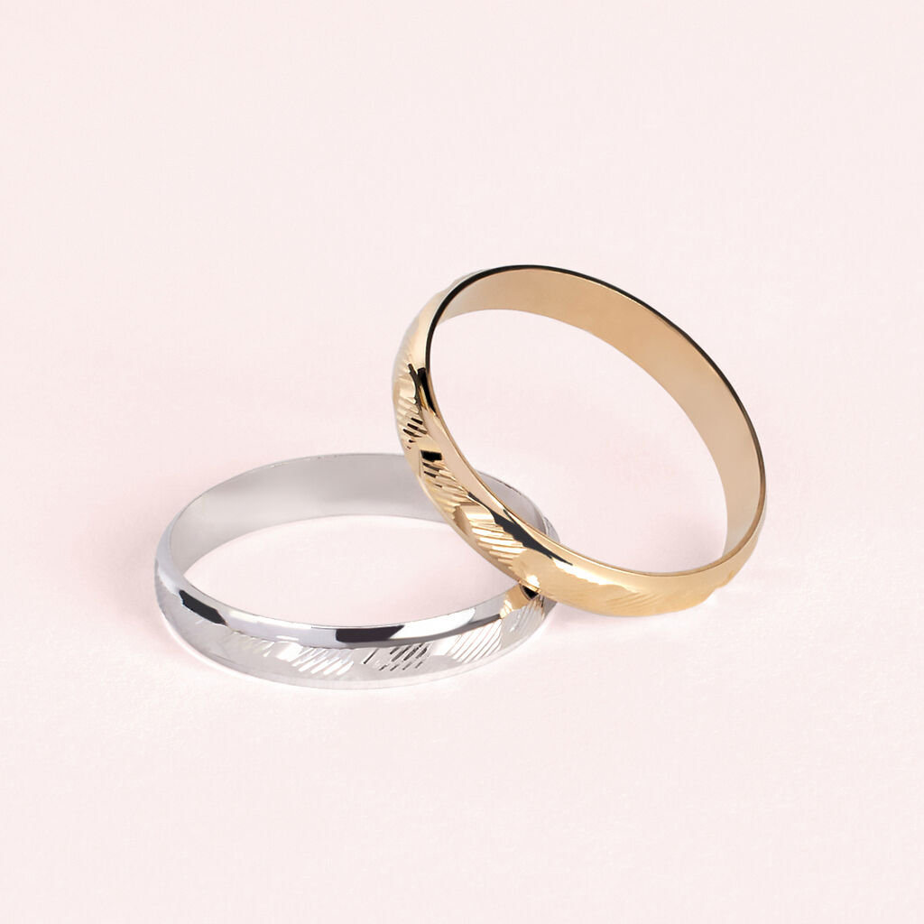 Fede Classica Diamantata 3 mm Oro Bianco