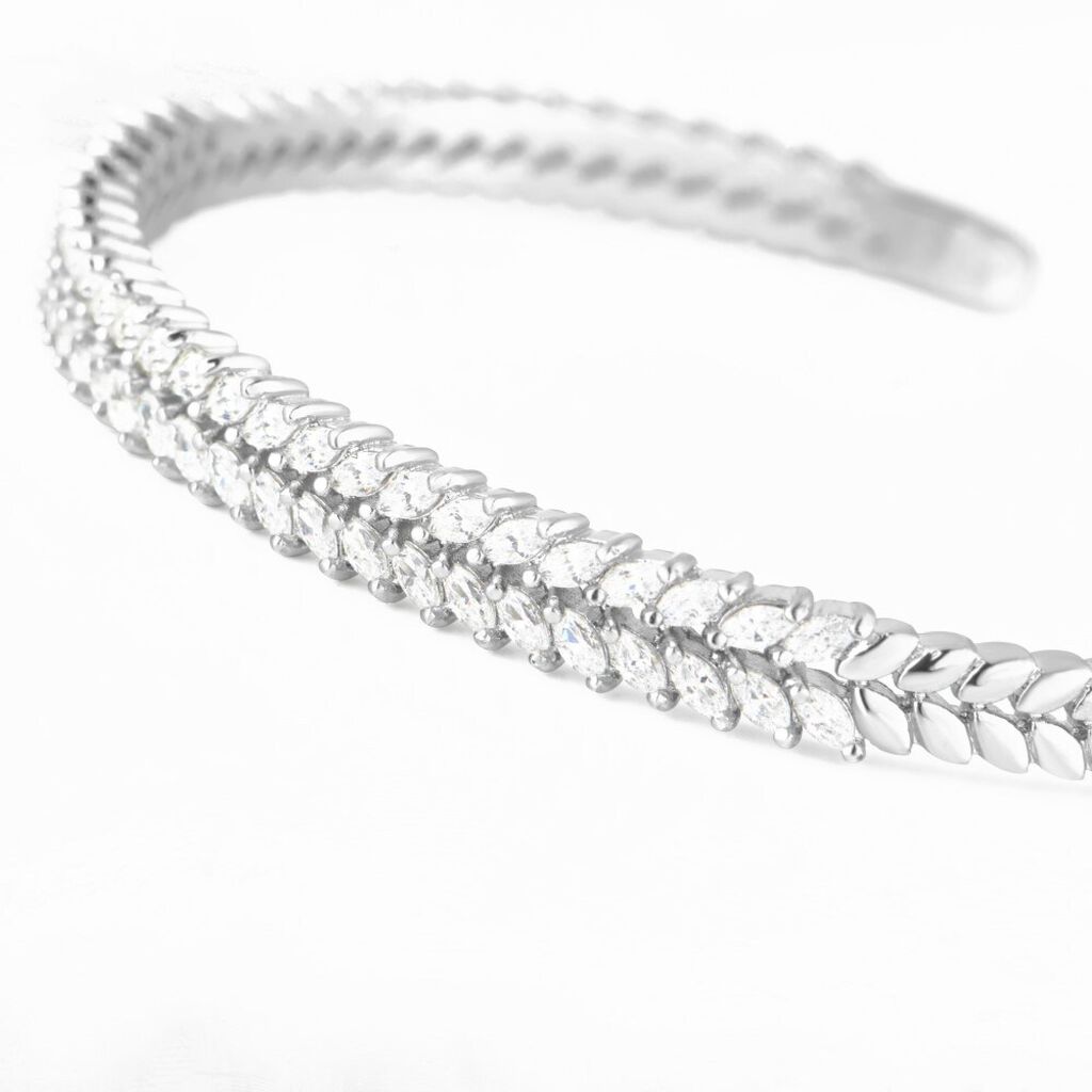Bangle Romantic Shine Metallo Cristallo - Bracciali Rigidi Donna | Stroili