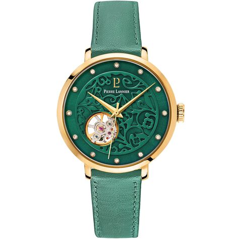 Pierre Lannier Orologio Uomo 330D434 - Argento Con Cinturino, Modello Automatico 329F131, Eleganza Francese