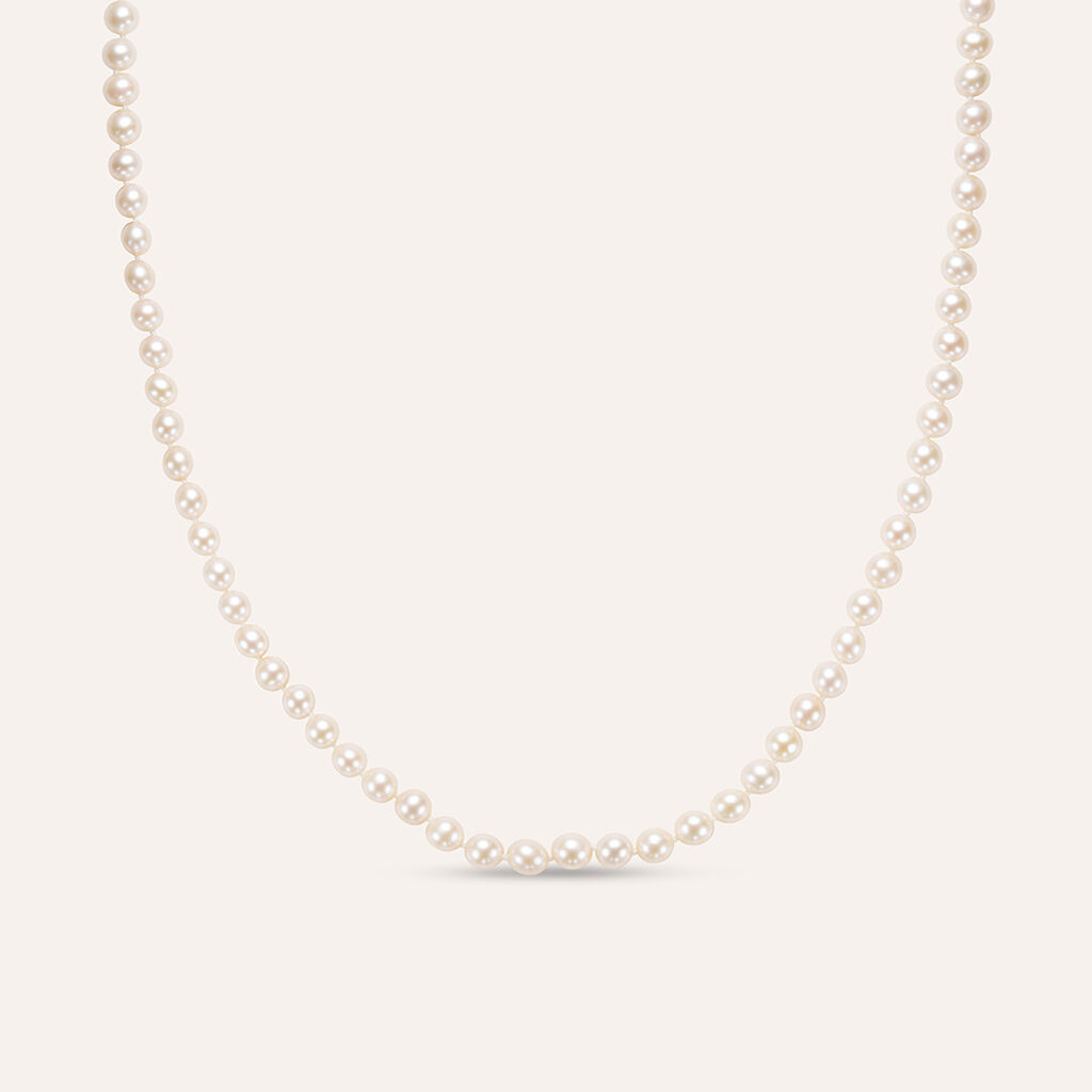 Collana Gabrielle Oro Giallo Perla D'Acqua Dolce