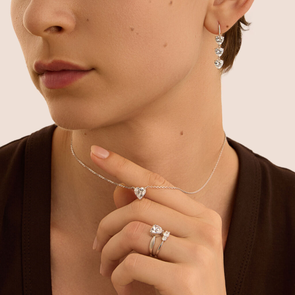 Anello Trilogy Claire Oro Bianco Cubic Zirconia