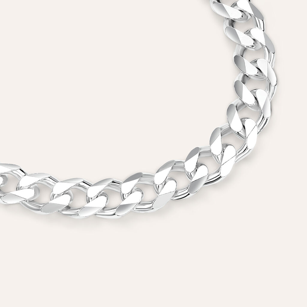 Bracciale Catena Gentleman Argento Rodiato