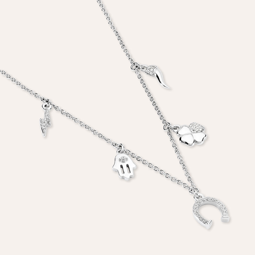 Collana Silver Moments Argento Rodiato Cubic Zirconia