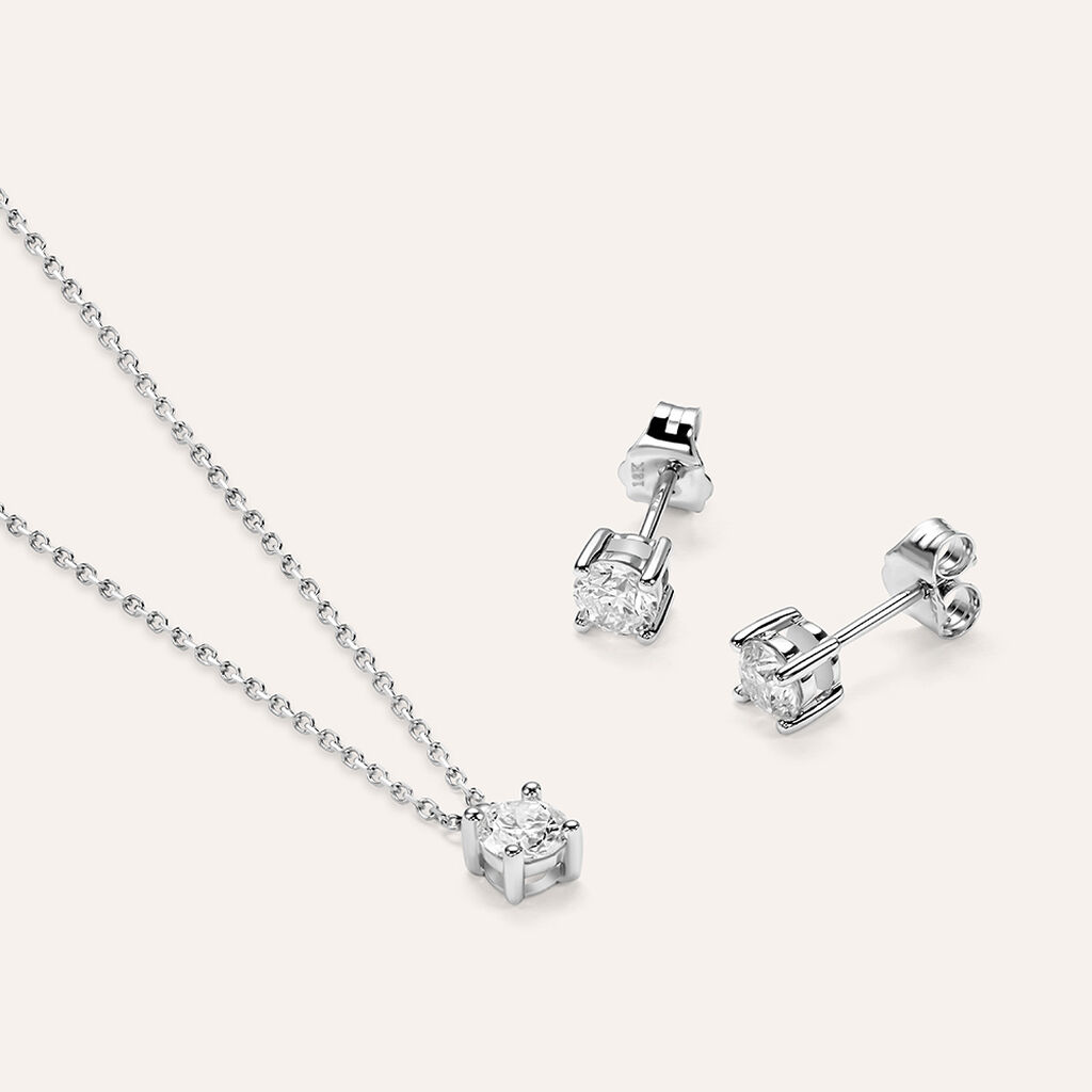 Orecchini Lobo Punto Luce Firmamenti Oro Bianco Diamante - Gioielli Donna | Stroili