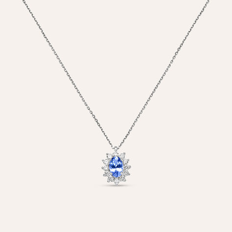 Collana Jasmine Oro Bianco Tanzanite Diamante - Collane Donna | Stroili