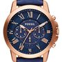 Orologio Cronografo Uomo Fossil Grant quadrante blu FS4835