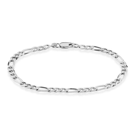 BRACCIALE CATENA E PIASTRA DA UOMO IN ARGENTO Rodiato Oro Bianco 18 Kt - Foto 5