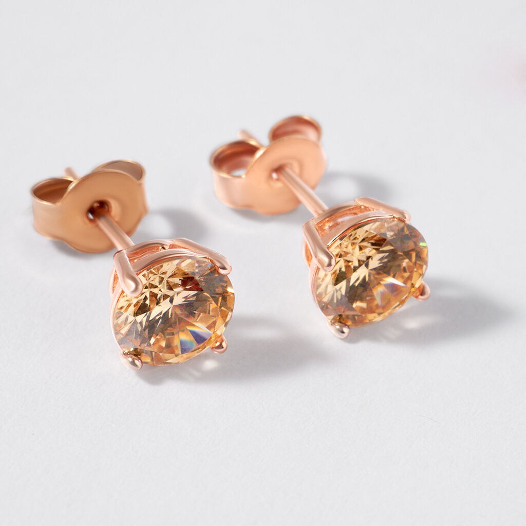 Orecchini Lobo Punto Luce Silver Rainbow Argento Rosa Cubic Zirconia - Orecchini a Lobo Donna | Stroili