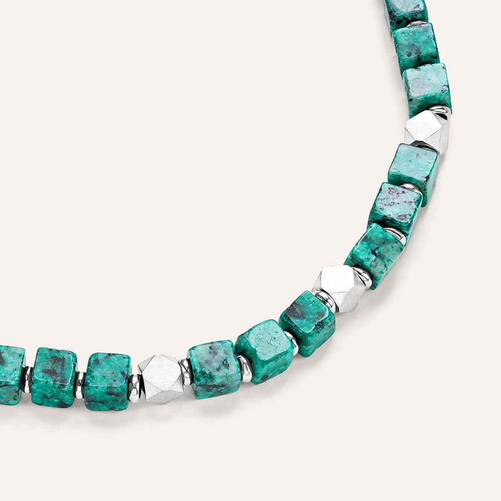 Bracciale Man Code Acciaio Turchese